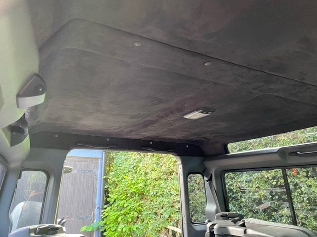 Defender Headlining in Foam Backed Charcoal