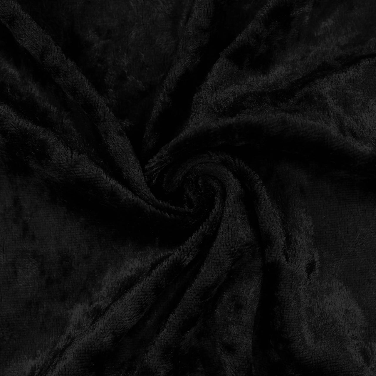 Black - Crushed Velvet Velour Fabric - Natural One Way Stretch For Costumes & Drapes