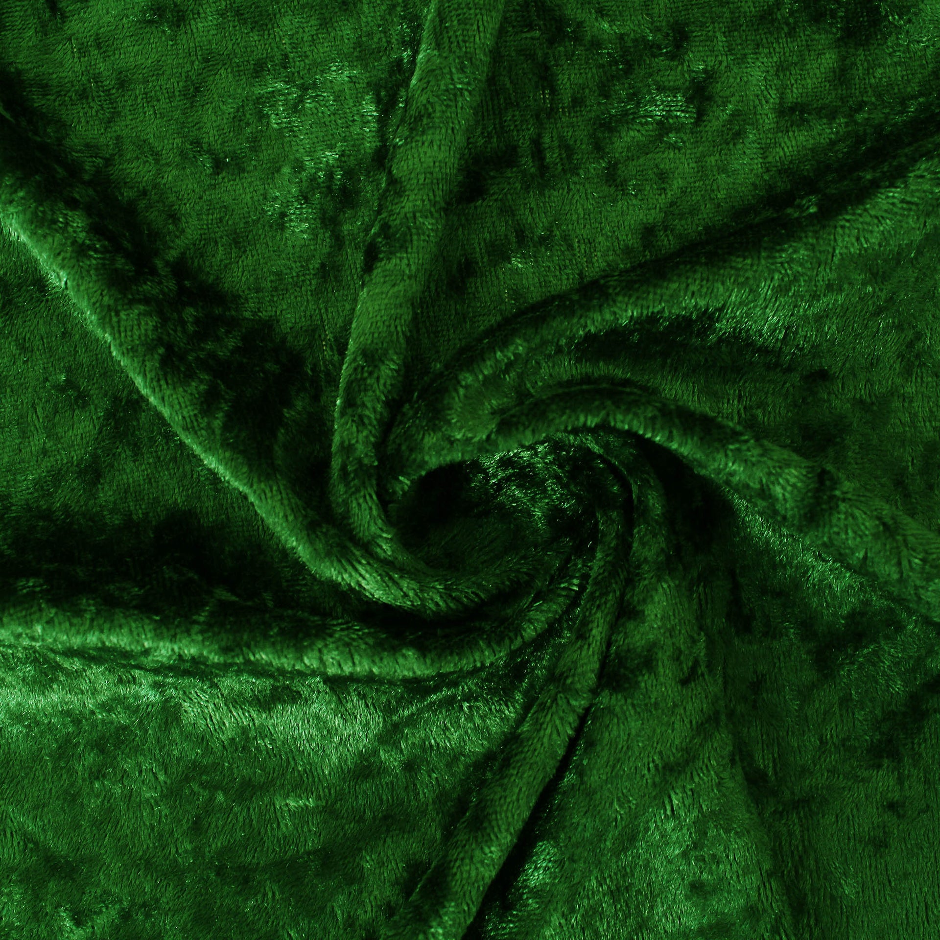 Emerald Green Crushed Stretch Velvet Fabric
