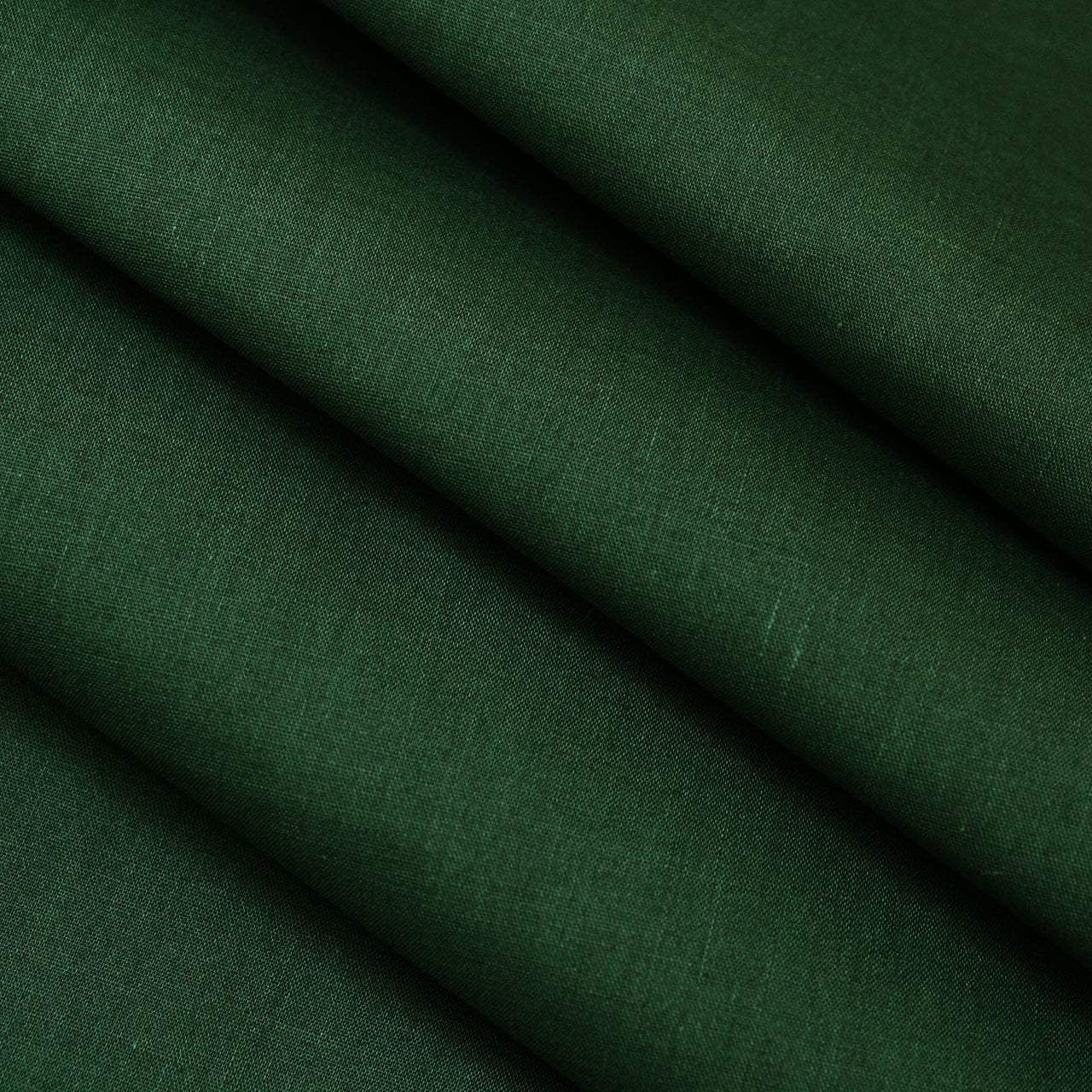 Vert bouteille - Poly coton uni de qualité supérieure - Largeur 114 cm